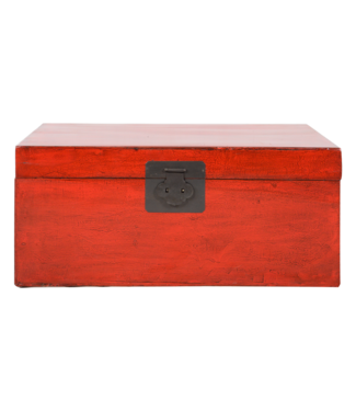 Fine Asianliving Antique Chinese Chest Red Glossy W92xD53xH41cm