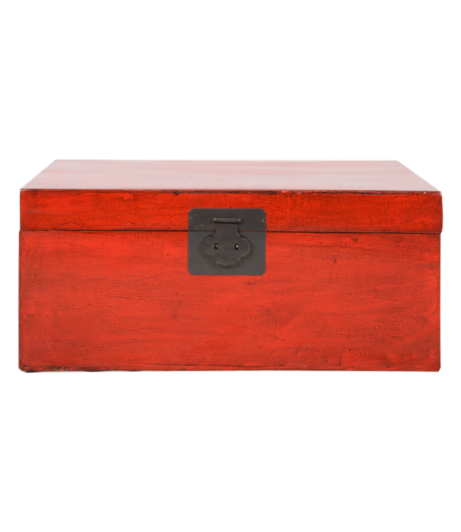 Antique Chinese Chest Red Glossy W92xD53xH41cm