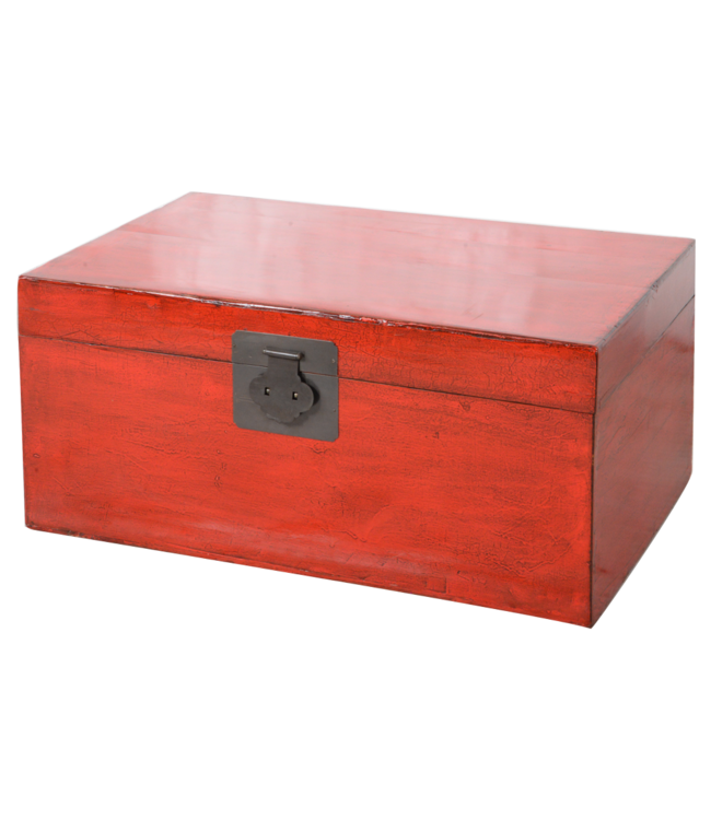 Cofre Chino Antiguo Rojo Brillante A92xF53xH41cm