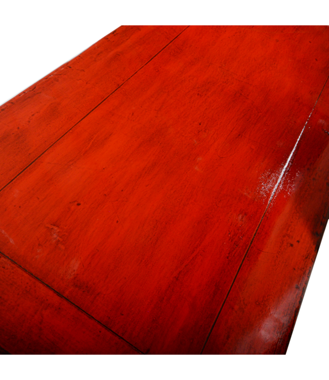 Credenza Cinese Antica Rossa Lucida L128xP40xA90cm