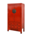 Armario de Boda Chino Antiguo Rojo Brillante An104xP50xAl186cm