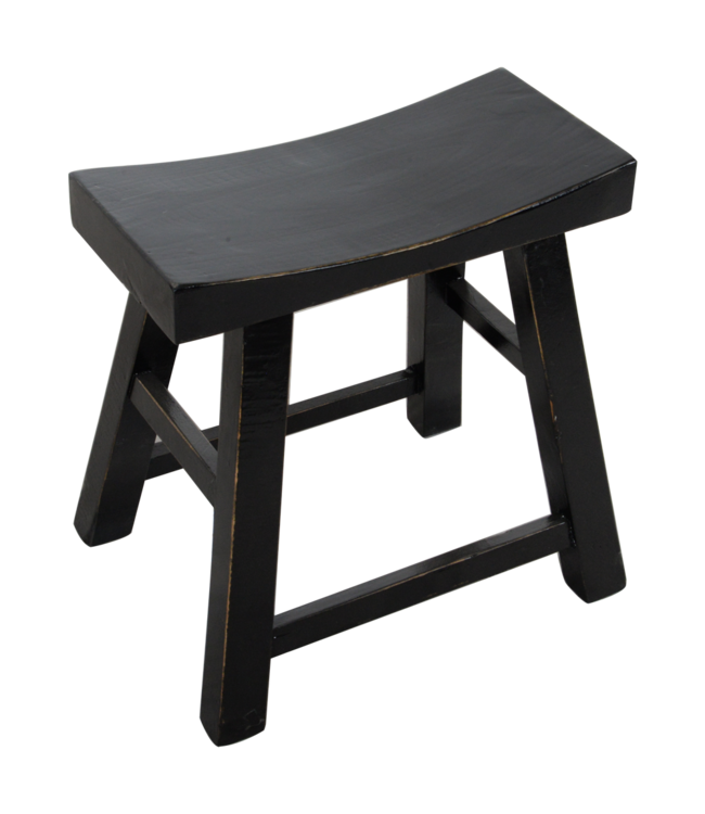 Taburete Chino Negro Alto Brillo L46xP22xH47cm