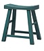 Chinese Stool Blue Teal Glossy W46xD22xH47cm