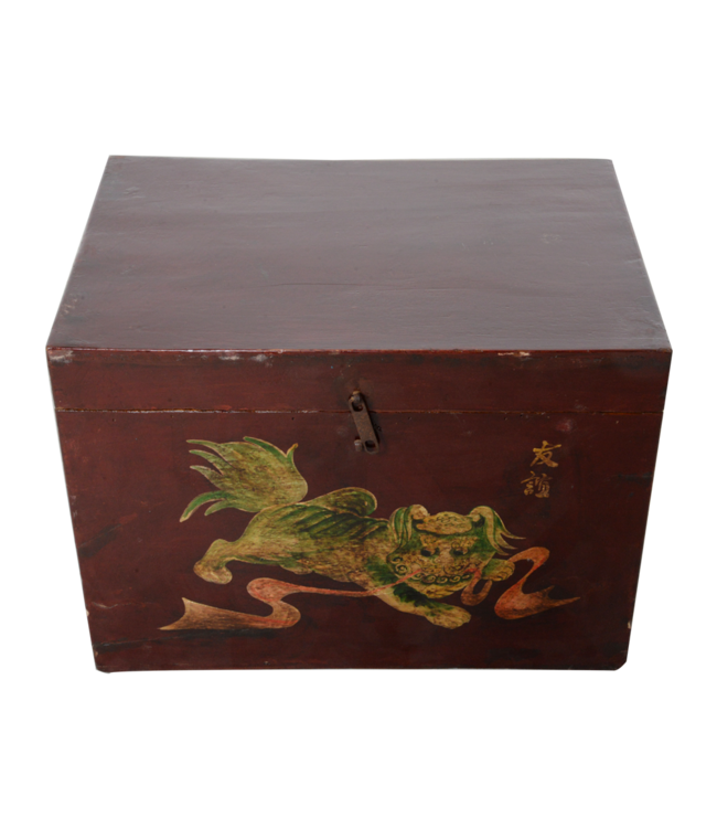 Antique Chinese Box Handpainted Chinese Myth