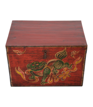 Fine Asianliving Antique Chinese Box Handpainted aBoîte Chinoise Ancienne Peinte à la Main Mythe ChinoisChinese Myth