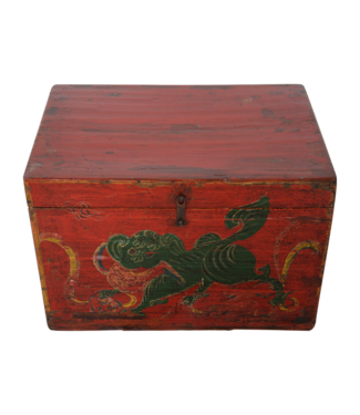 Fine Asianliving Antique Chinese Box Handpainted Chinese Myth