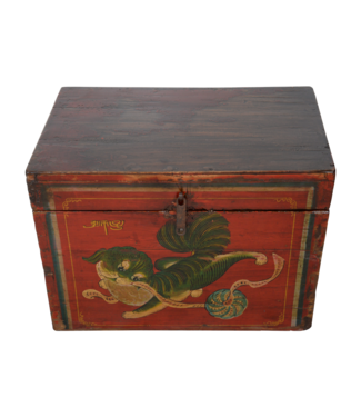 Fine Asianliving Antique Chinese Box Handpainted Chinese Myth