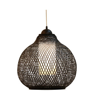 Fine Asianliving Bamboe Webbing Hanglamp Zwart Robinson D41xH35cm