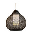 Fine Asianliving Lampada a Sospensione in Bambù nera Robinson D41xH35cm