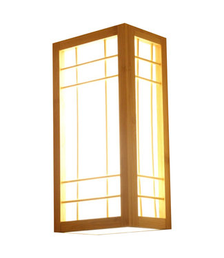 Fine Asianliving Lampada da Parete Giapponese Shoji Akita Naturale L12xP20xA50cm