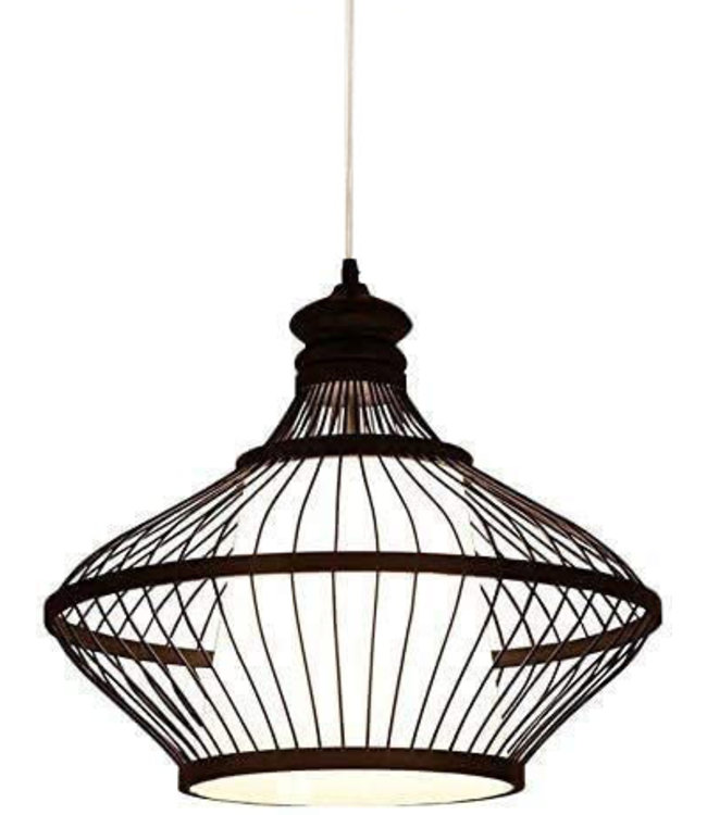 Bamboe Hanglamp Zwart Oliver D46xH40cm