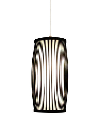 Fine Asianliving Suspension en Bambou Noir Fait Main - Elliot D18xH33cm