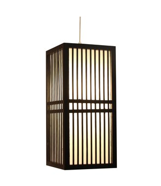 Fine Asianliving Lampe Japonaise Shoji Noir Kumamoto L17xP17xH37cm