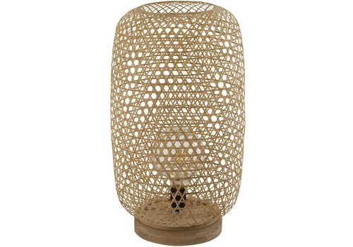 Fine Asianliving Lampada Da Tavolo in Tessuto Di Bambù Sanako L28xP21xH27cm