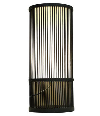 Fine Asianliving Lampe de Table en Bambou Mark Noire D18xH42cm