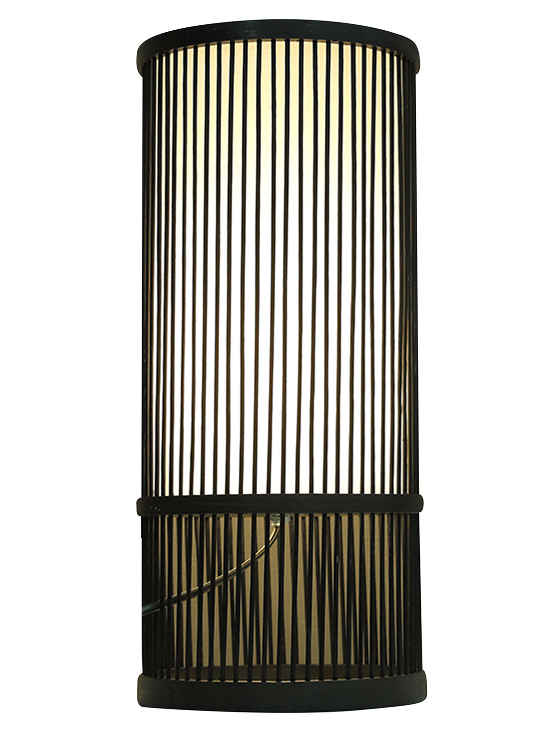 condensor streep genetisch Bamboe Tafellamp Zwart Mark D18xH42cm - Shop nu bij Orientique