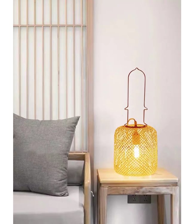 Lampada da Tavolo in Bambù Fatta a Mano - Carmen D17xA60cm