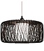 Bamboo Pendant Light Black Handmade - Noah D50xH30cm