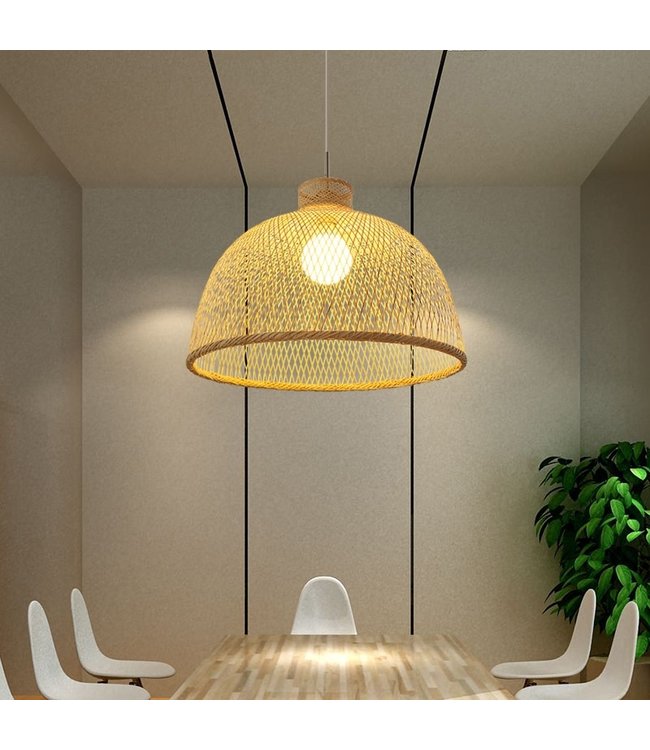 Bamboo Pendant Light Handmade - Payton D40xH29cm