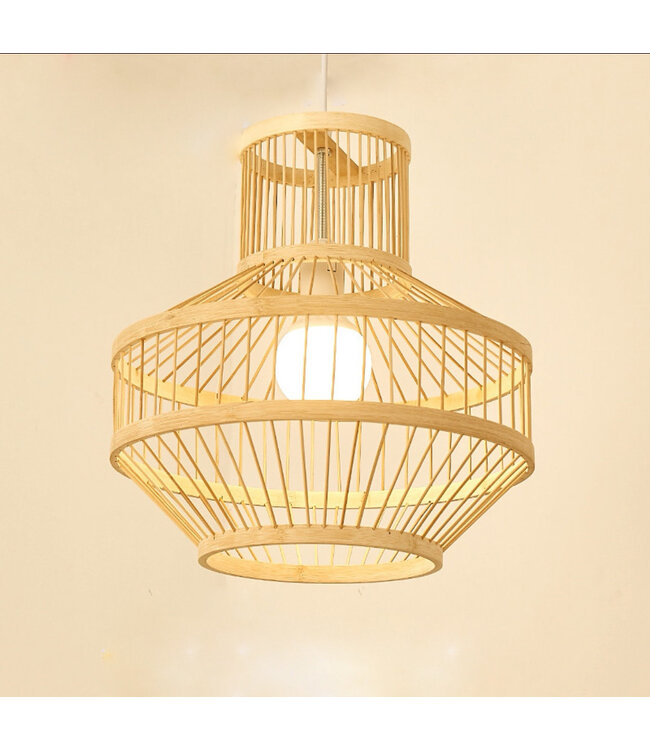 Bamboo Pendant Light Handmade - Maggie D34xH35cm