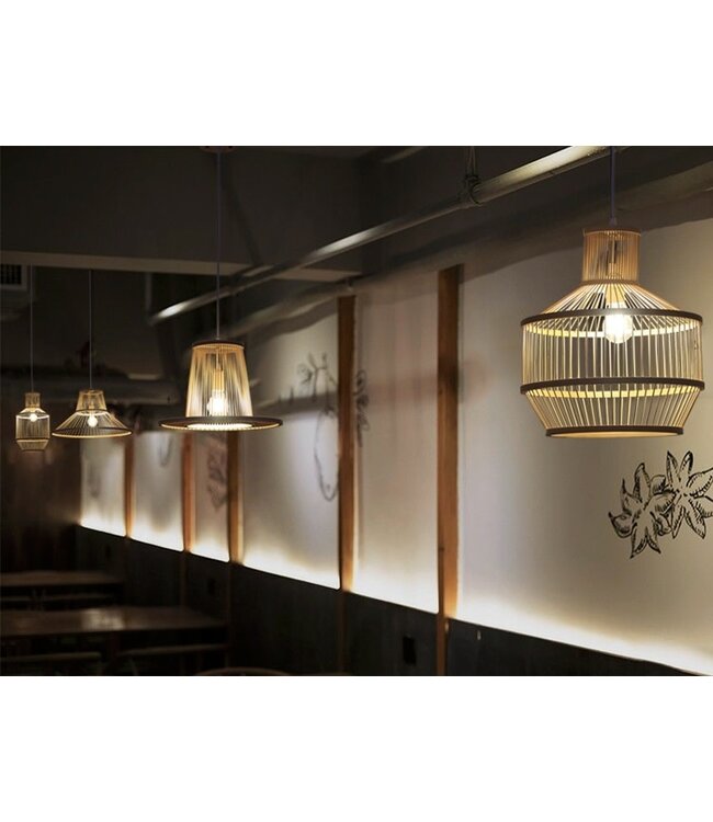 Bamboo Pendant Light Handmade - Maggie D34xH35cm