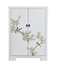 PREORDER WEEK 19 Chinesischer Schrank Weiß Blüten Handbemalt B80xT35xH99cm