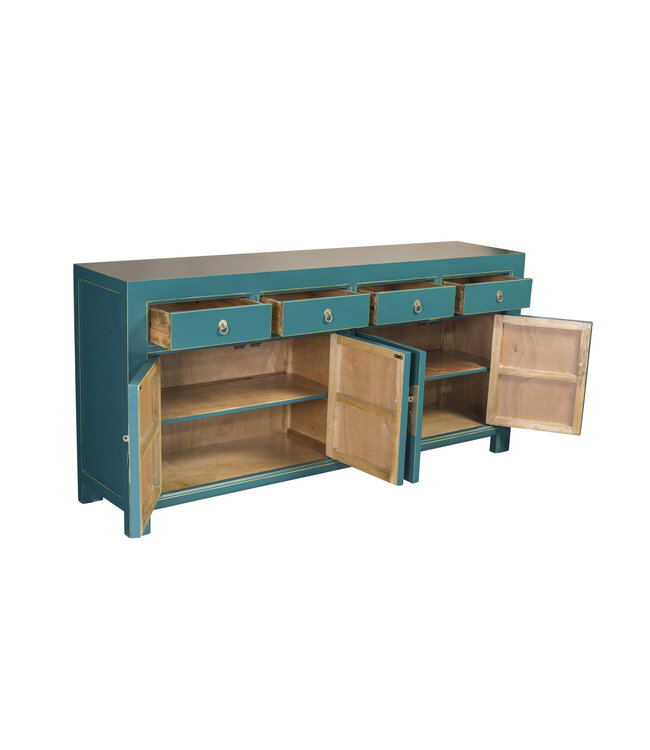 Chinese Sideboard Teal Blue W180xD40xH85cm