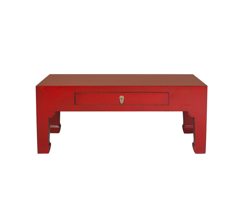 Tavolino Cinese Lucky Red - Collezione Orientique L110xP60xH45cm