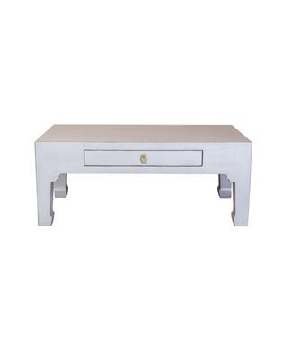 Fine Asianliving Tavolino Salotto Cinese Grigio Pastello - Orientique Collezione L110xP60xA45cm