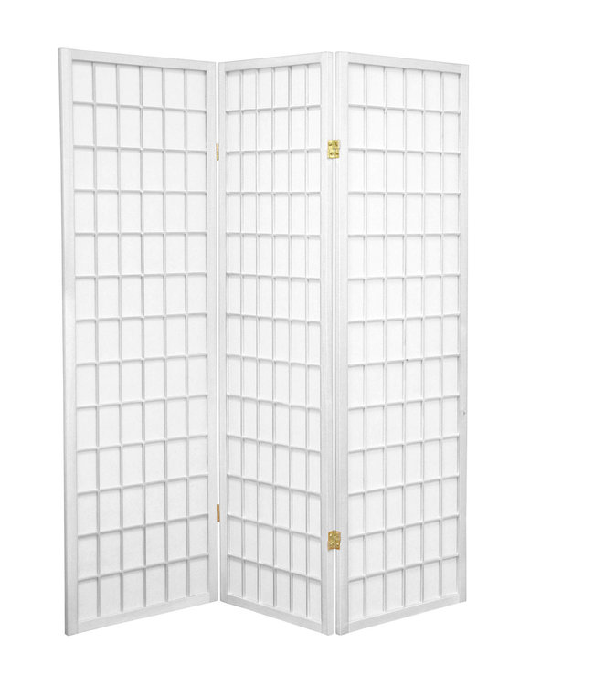 Japanese Room Divider 3 Panel W135xH180cm Privacy Screen Shoji Rice-paper White