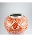 Ginger Jar Cinese Drago Rosso Dipinto a Mano D33xH61cm