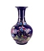 Vase Chinois Porcelaine Fleurs Marines D37xH58cm