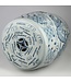 Ceramic Garden Stool Blue White Handpainted Dragon D33xH45cm