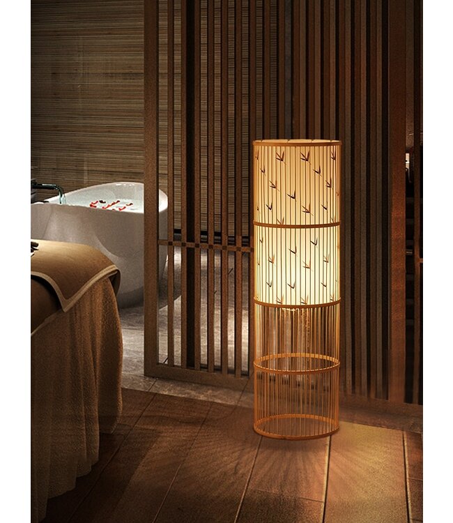 Floor Lamp Bamboo Handmade - Sylvie D28xH100cm
