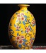 Vaso Cinese  Porcellana Giallo Fiori Dipinto a Mano L32xP12xA34cm