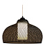 Fine Asianliving Lampe à Suspension Bambou Noir Robin D52xH30cm