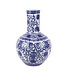 Vase Chinois Porcelaine Bleu Blanc Lotus D22xH34cm