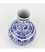 Chinese Vase Porcelain Blue White Lotus D22xH34cm