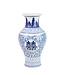 Vase Chinois Bleu Blanc Double Bonheur Porcelaine D20xH32cm