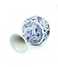 Vaso Cinese Porcellana Lotus Blu Bianco D21xH33cm