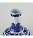 Chinese Vaas Porselein Lotus Blauw Wit D20xH30cm