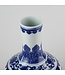 Vaso Cinese Porcellana Lotus Blu Bianco D20xH30cm