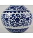 Chinese Vaas Porselein Lotus Blauw Wit D20xH30cm