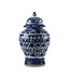 Pot à Gingembre Chinois Porcelaine Lotus Bleu Blanc D15xH20cm