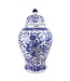 Chinese Ginger Jar Porcelain Handpainted Phoenix Blue White D32xH60cm