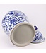 Chinese Ginger Jar Porcelain Handpainted Phoenix Blue White D32xH60cm