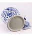 Pot à Gingembre Chinois Porcelaine Peint À La Main Phénix Bleu Blanc D32xH60cm