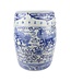 Keramische Kruk Chinese Qilin Blauw Wit Handgeschilderd D33xH45cm