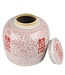 Chinese Ginger Jar Red White Double Happiness D23xH23cm