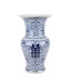 Vase Chinois Bleu Blanc Double Bonheur Porcelaine D21xH35cm